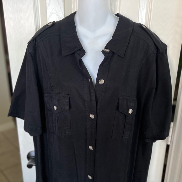 AKS Amy K Su Button Down Shirt Maxi Dress - Picture 5 of 7